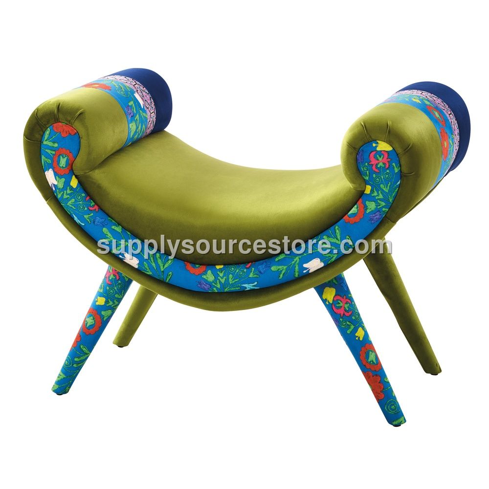 Gondol Pouf - Green Blue