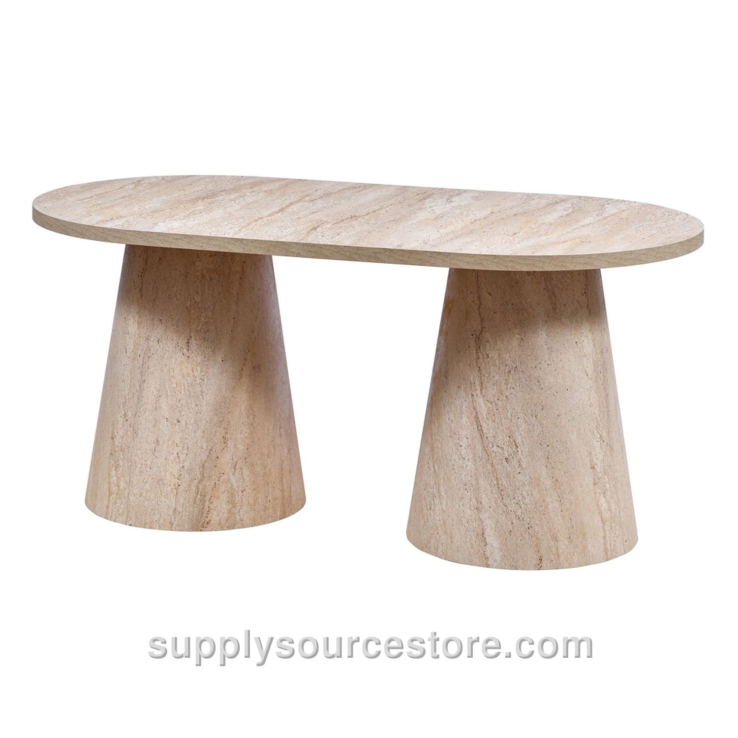 Travertine 180mm (7.1 in) Oval Coffee Table