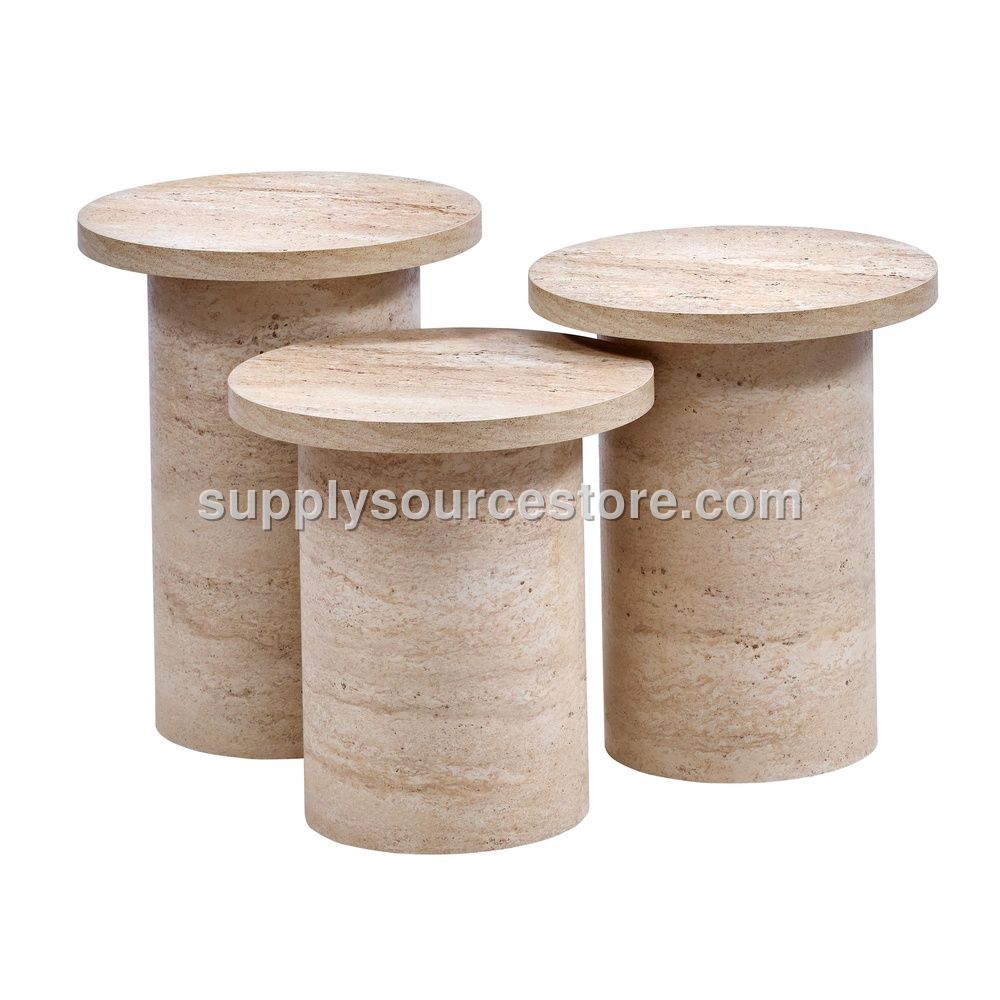 Traverten Cylindrical Mushroom Clamp