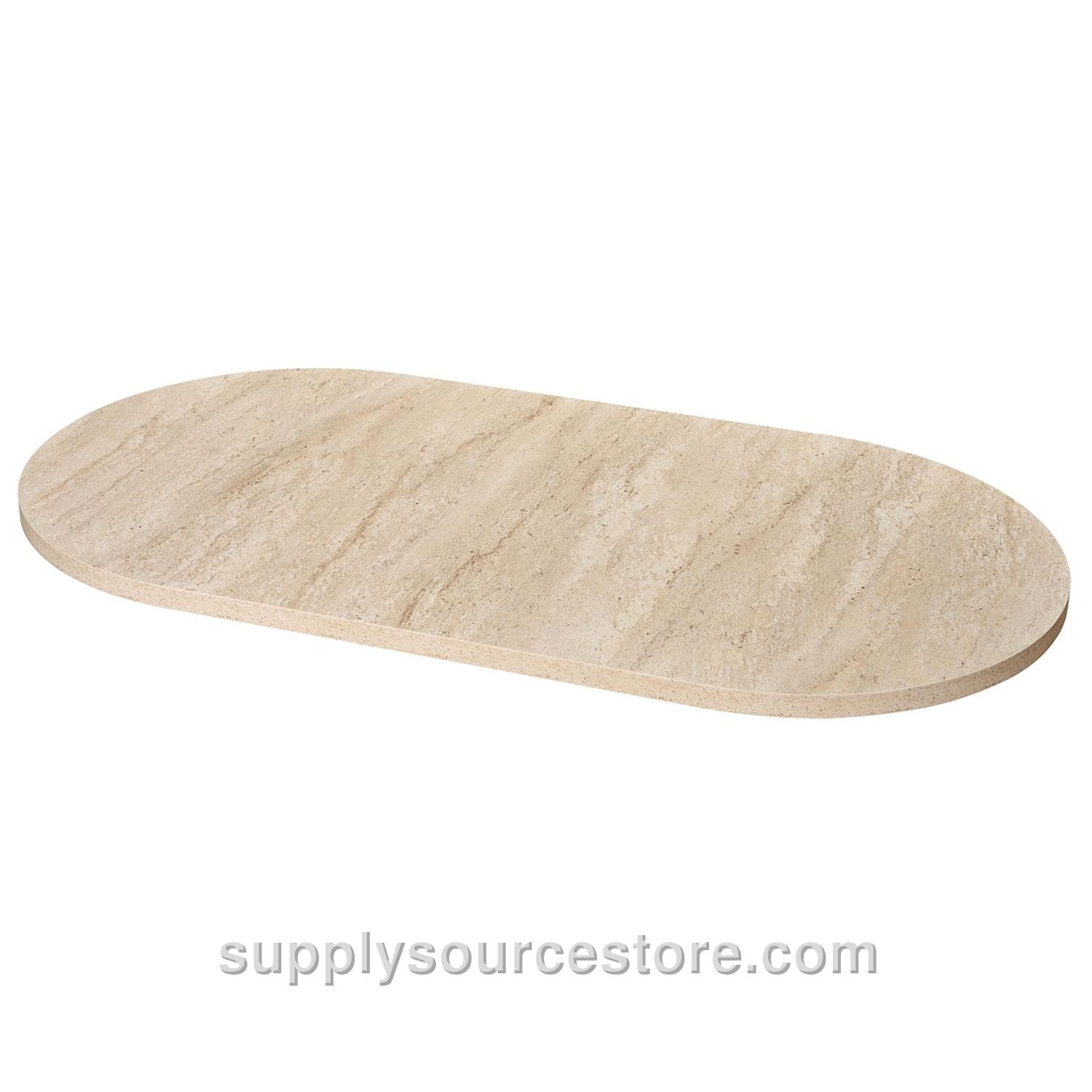 Travertine 200L Oval Table