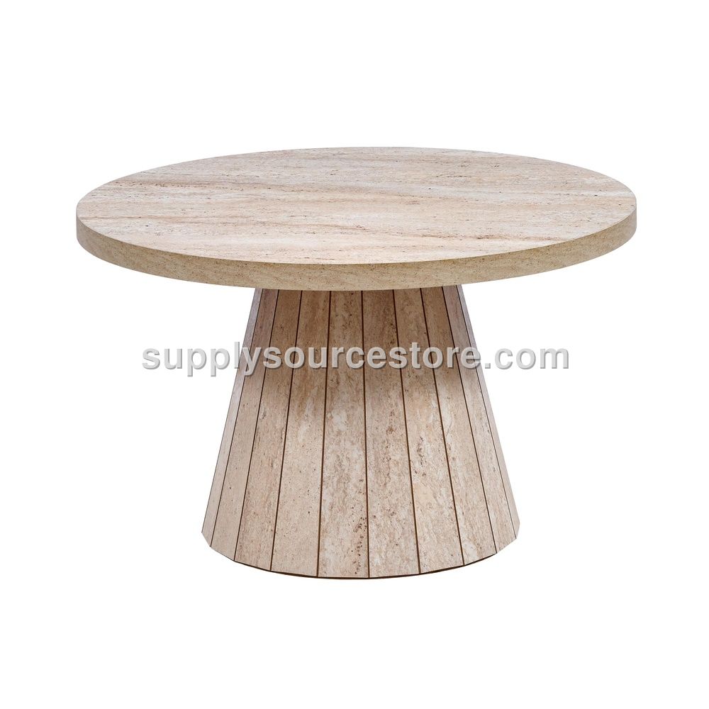 Travertine Line Center Table