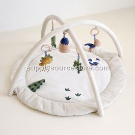 Baby gym mat «Dino» | incl. accessories | Beige