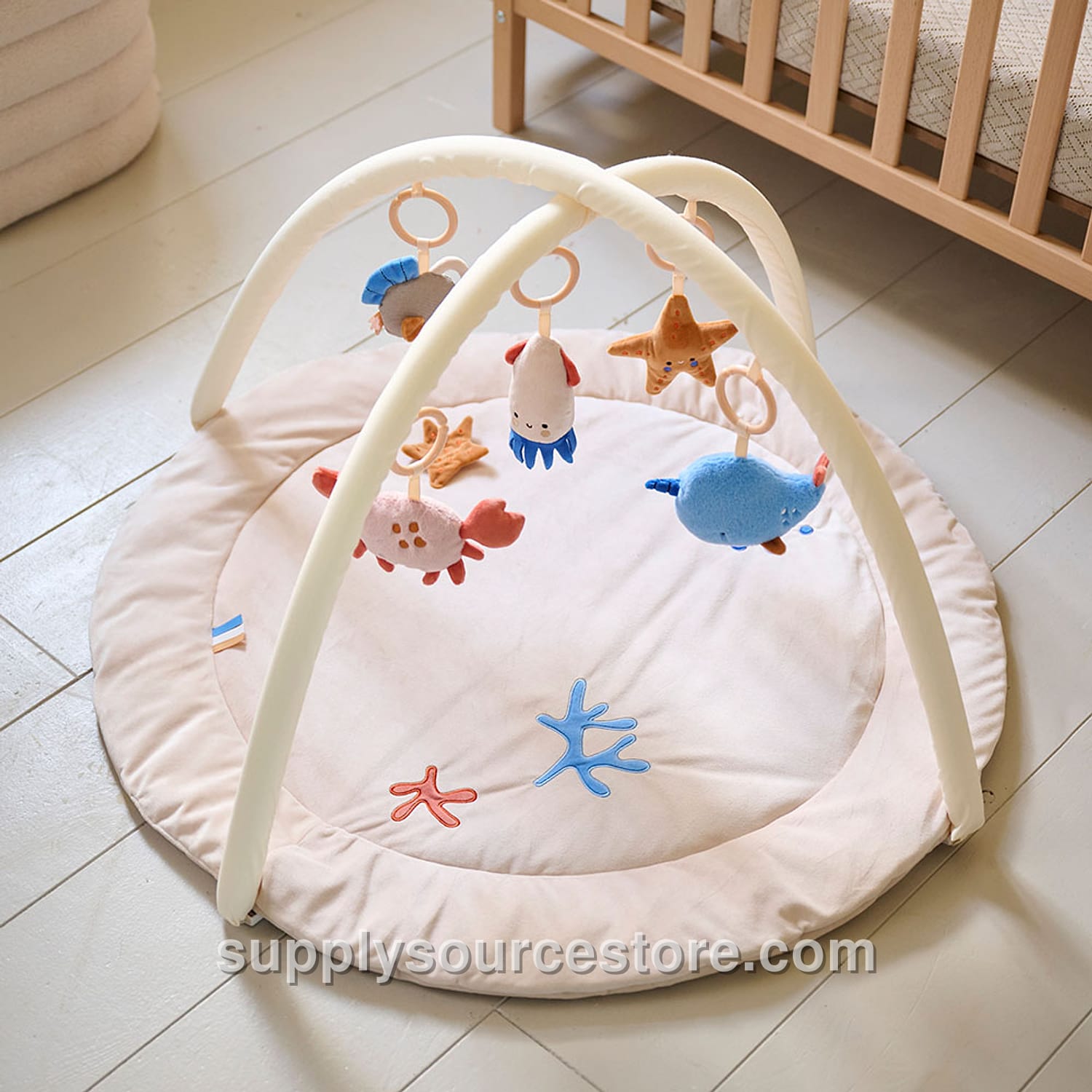 Baby Gym Mat «Océan» | Incl. Accessories | Beige