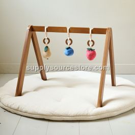BABY PLAY GYM WOOD WALNUT «FRUIT» | INCL. ACCESSORIES