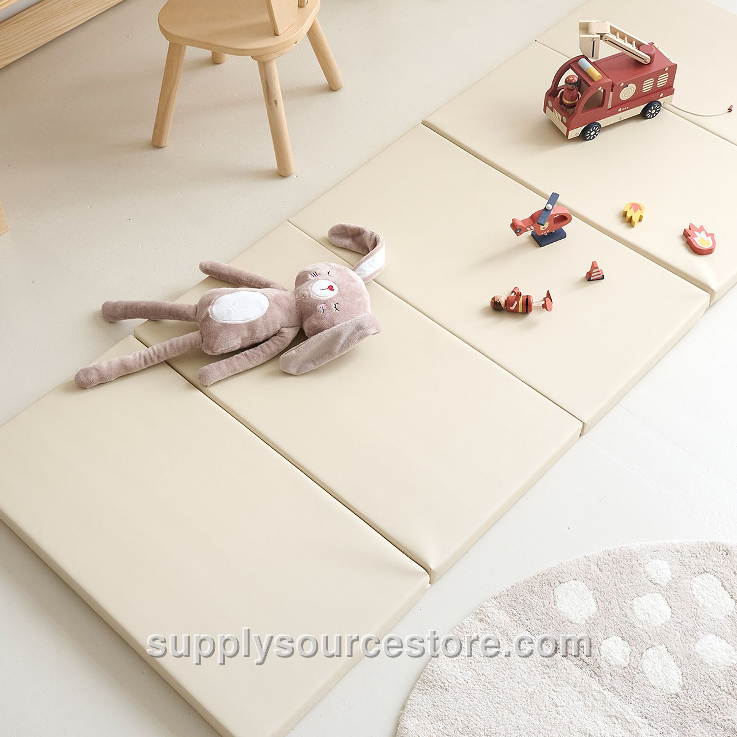 Baby play mat 200 cm (78.7 in) foldable | Beige