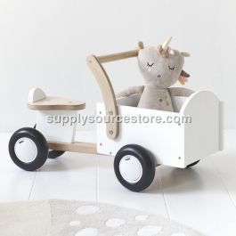 WOODEN BIKE WITH BASKET | «AMSTERDAM» | WHITE
