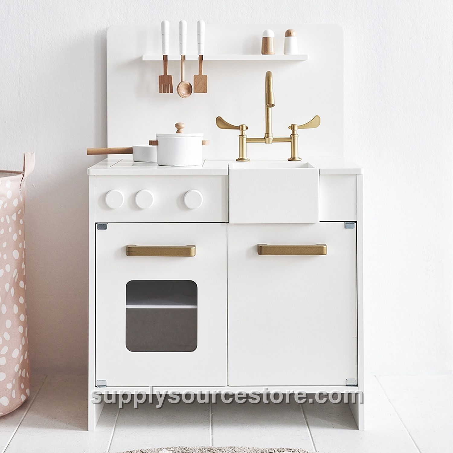 Kids Play Kitchen | includes 7 accessories | White