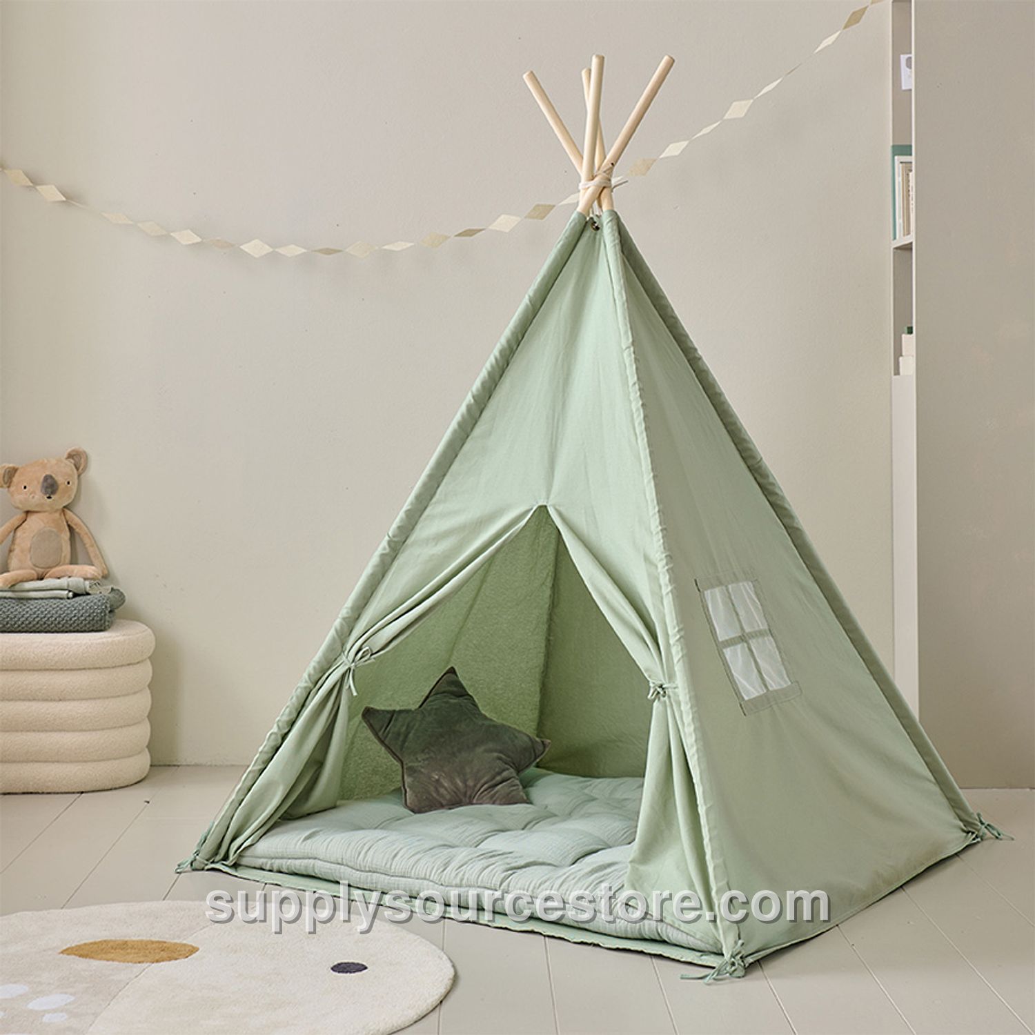 Teepee Tent Été | 158 Cm (62.2 in) Tall | Green