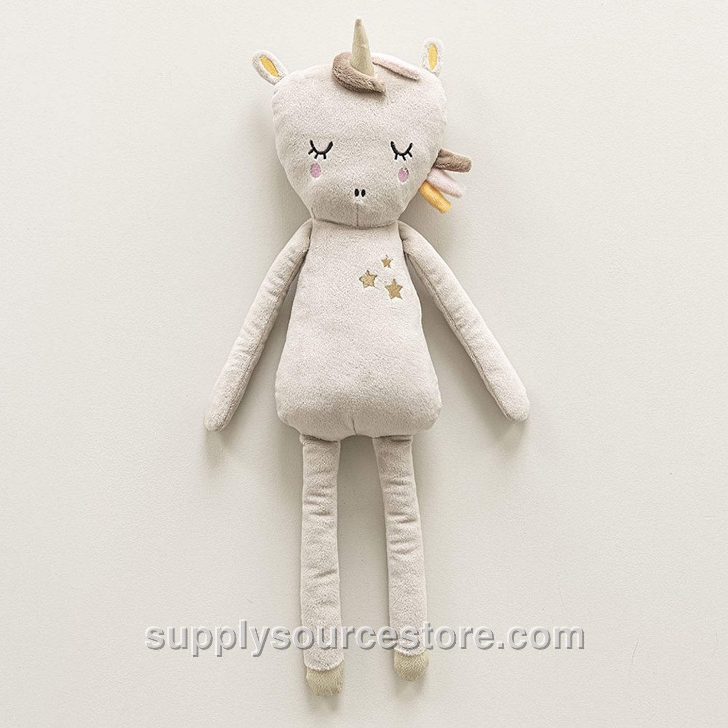 Soft toy unicorn «Lara» | beige and soft pink | 50cm (19.7 in)