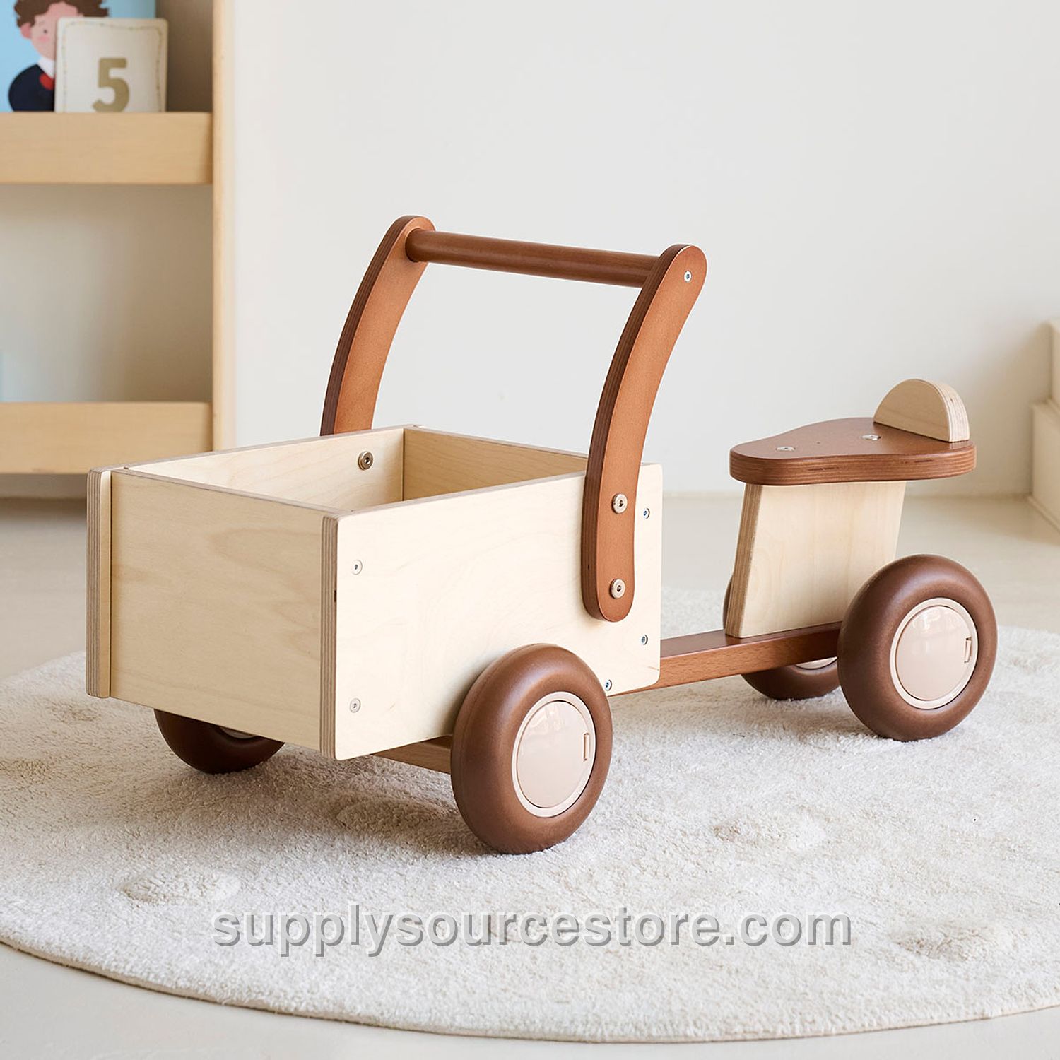 Wooden bike with basket | «Noyer» | Walnut