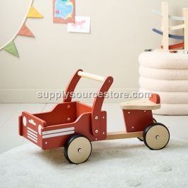 WOODEN BIKE WITH BASKET «VROUM» | RED