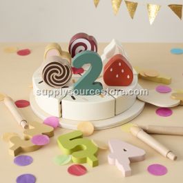 Wooden birthday cake | 23 pieces