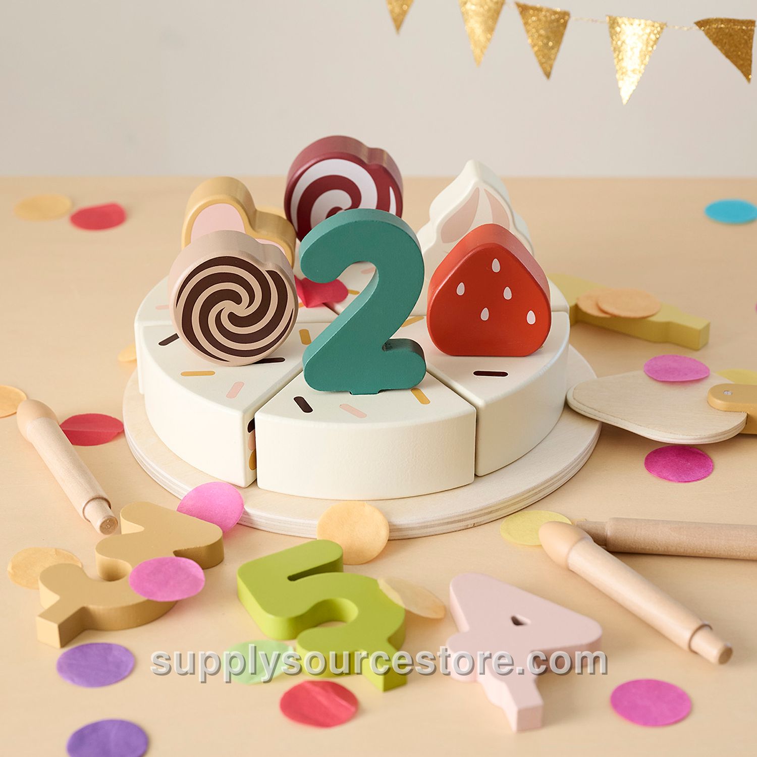 Wooden Birthday Cake