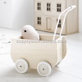 Wooden dolls pram | Natural | La Parisienne