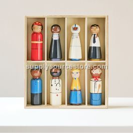Wooden career doll house dolls | «Petits Héros»