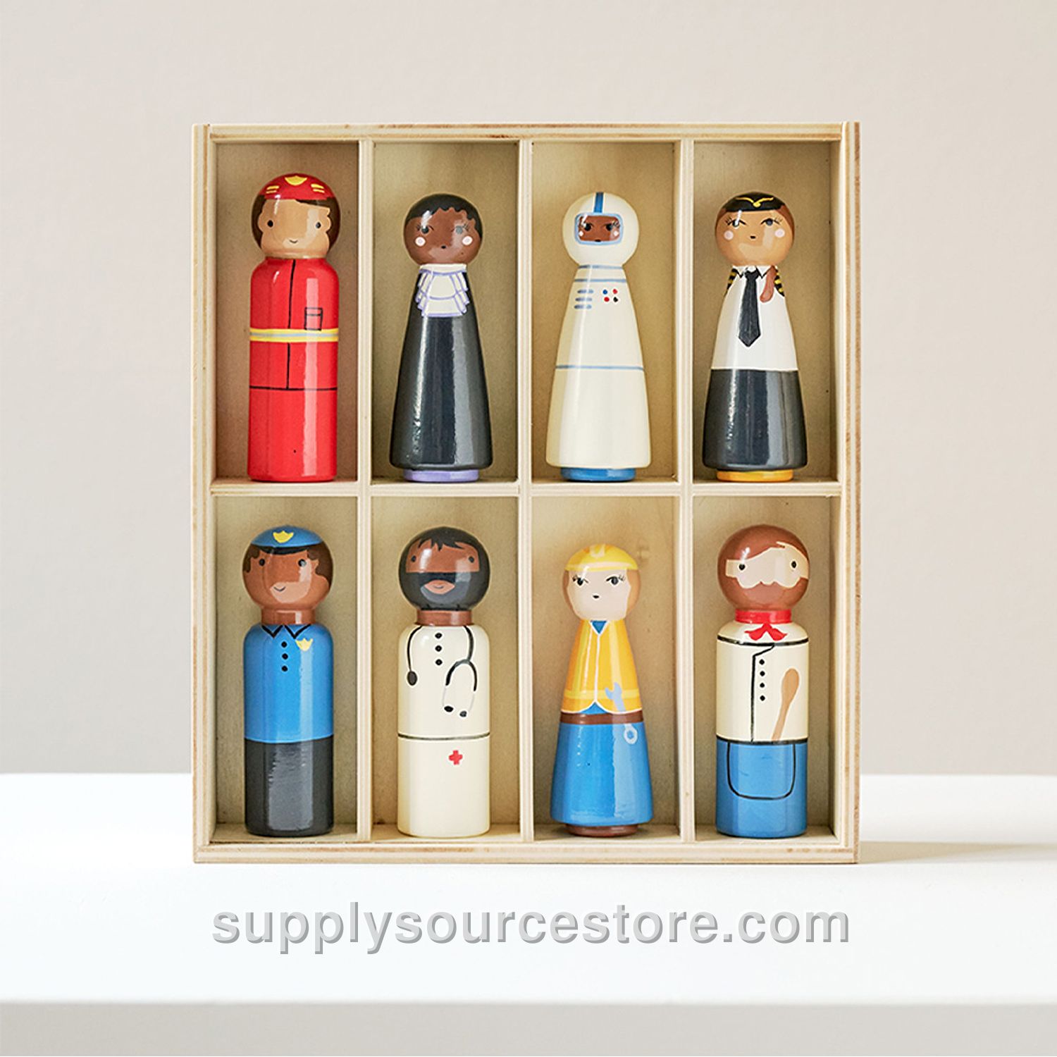 Wooden Career Doll House Dolls – Petits Héros