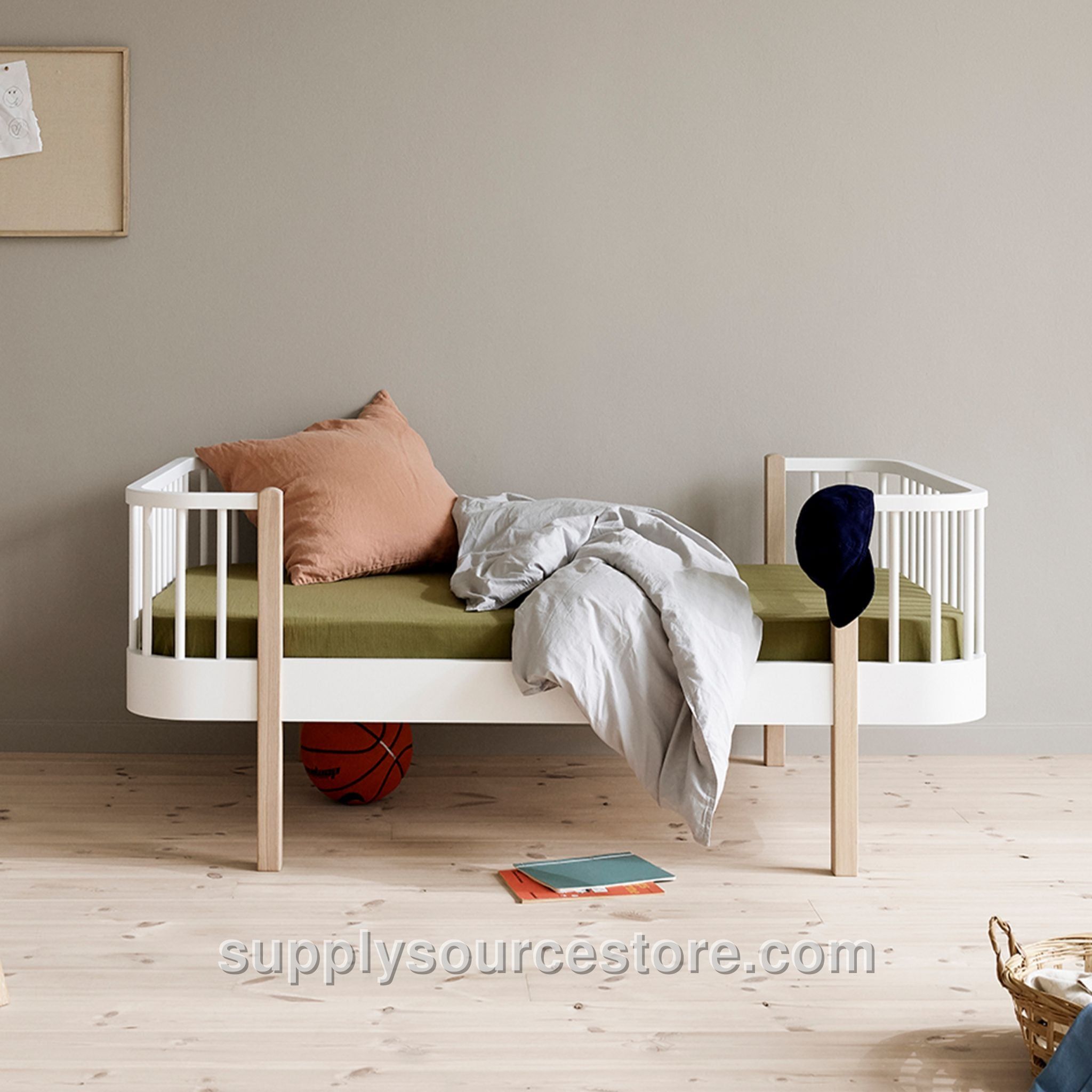 Wood Original Junior Bed - White/Oak