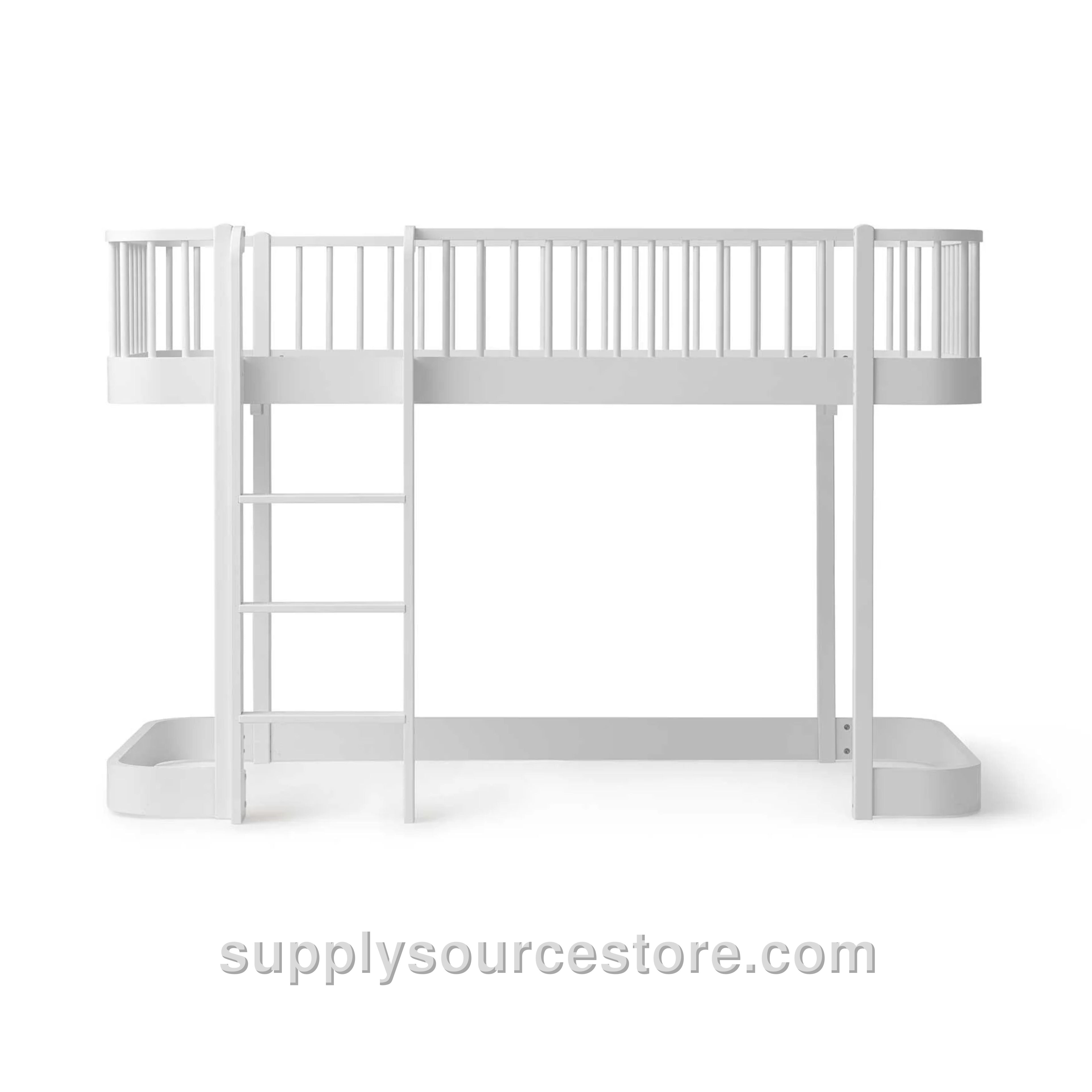 Wood Original Low Loft Bed - White