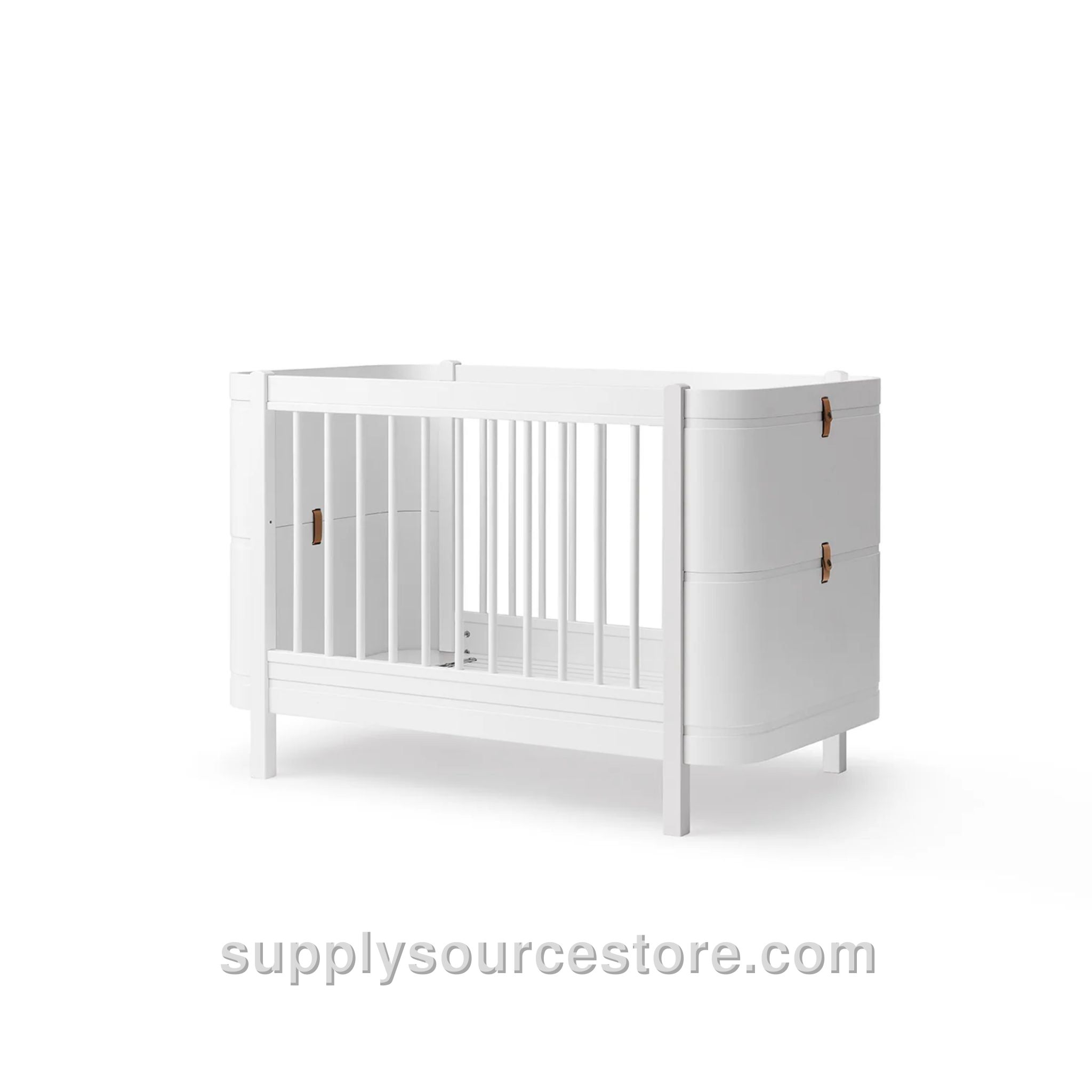 Wood Mini+ Cot Bed Incl. Junior Kit - White (0-9 Years)