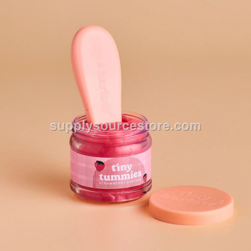 Tiny Harlow Tiny Tummies - Strawberry Custard Food Jar & Spoon Set