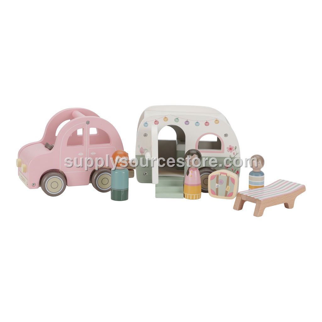 Little Dutch Wooden Toy Car & Caravan
