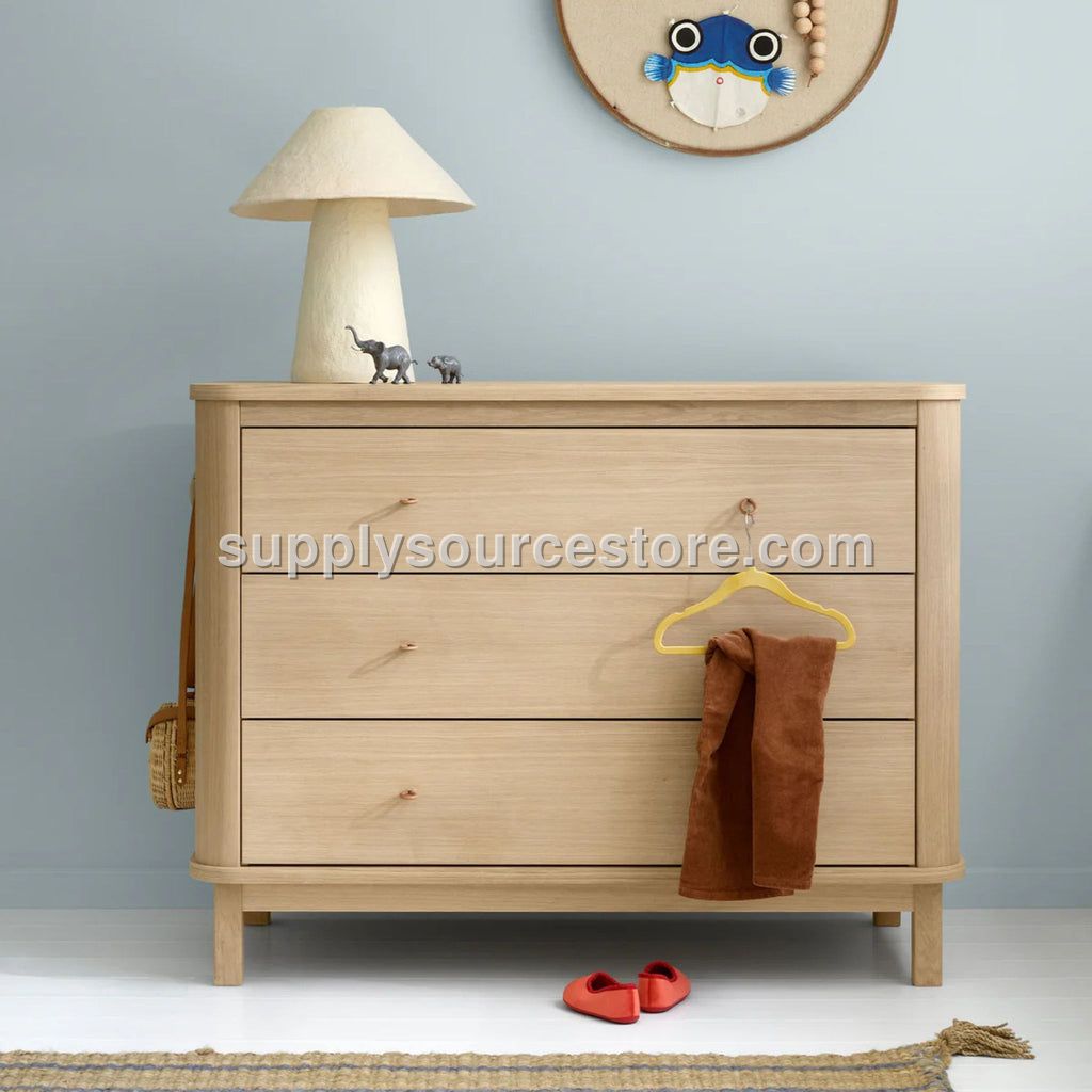 Wood 3 Drawer Dresser - Oak