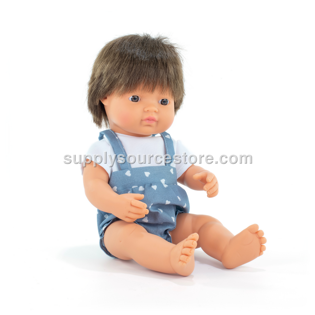 Caucasian Brown Hair Boy Doll - 38cm (15 in)