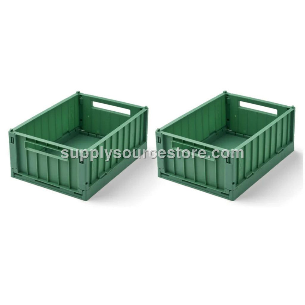 Weston Medium Storage Crate Set of 2 - Dusty Ivy