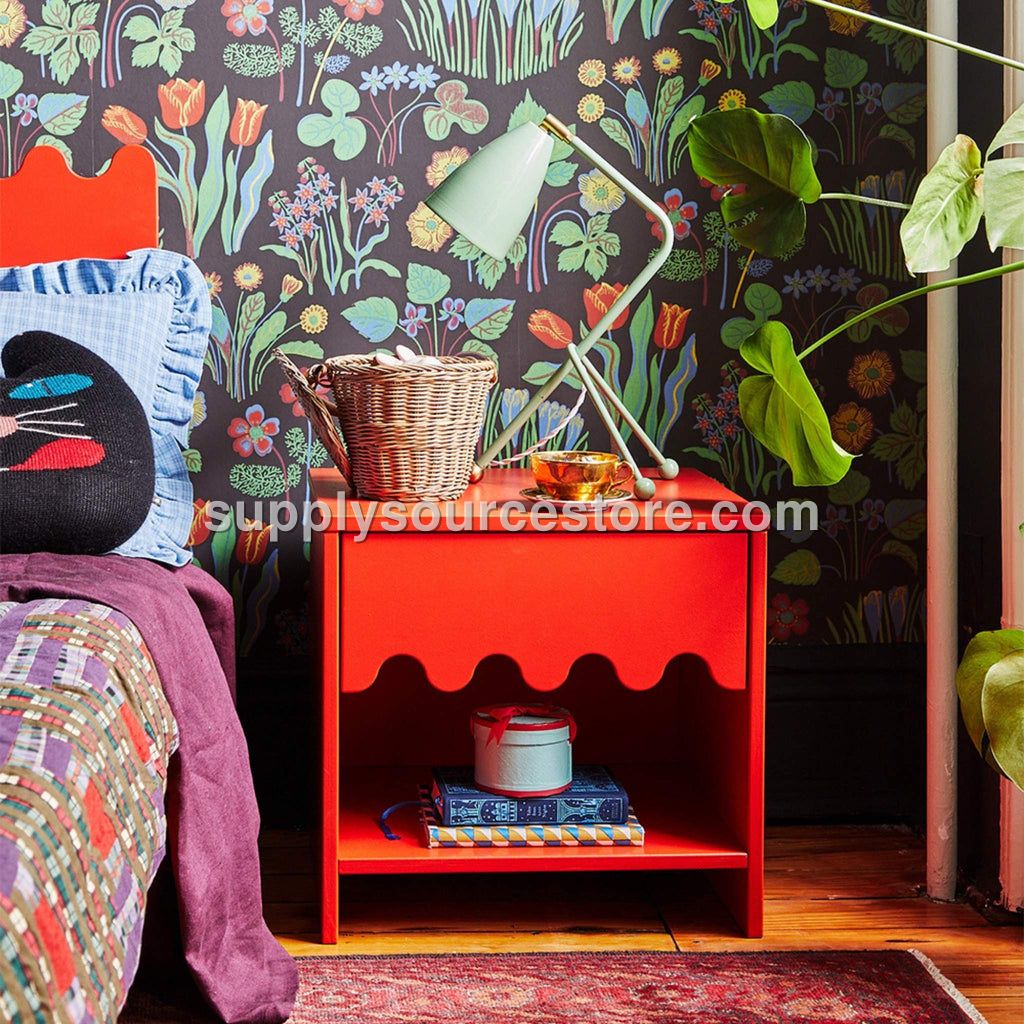 Moss Bedside Table - Tomato