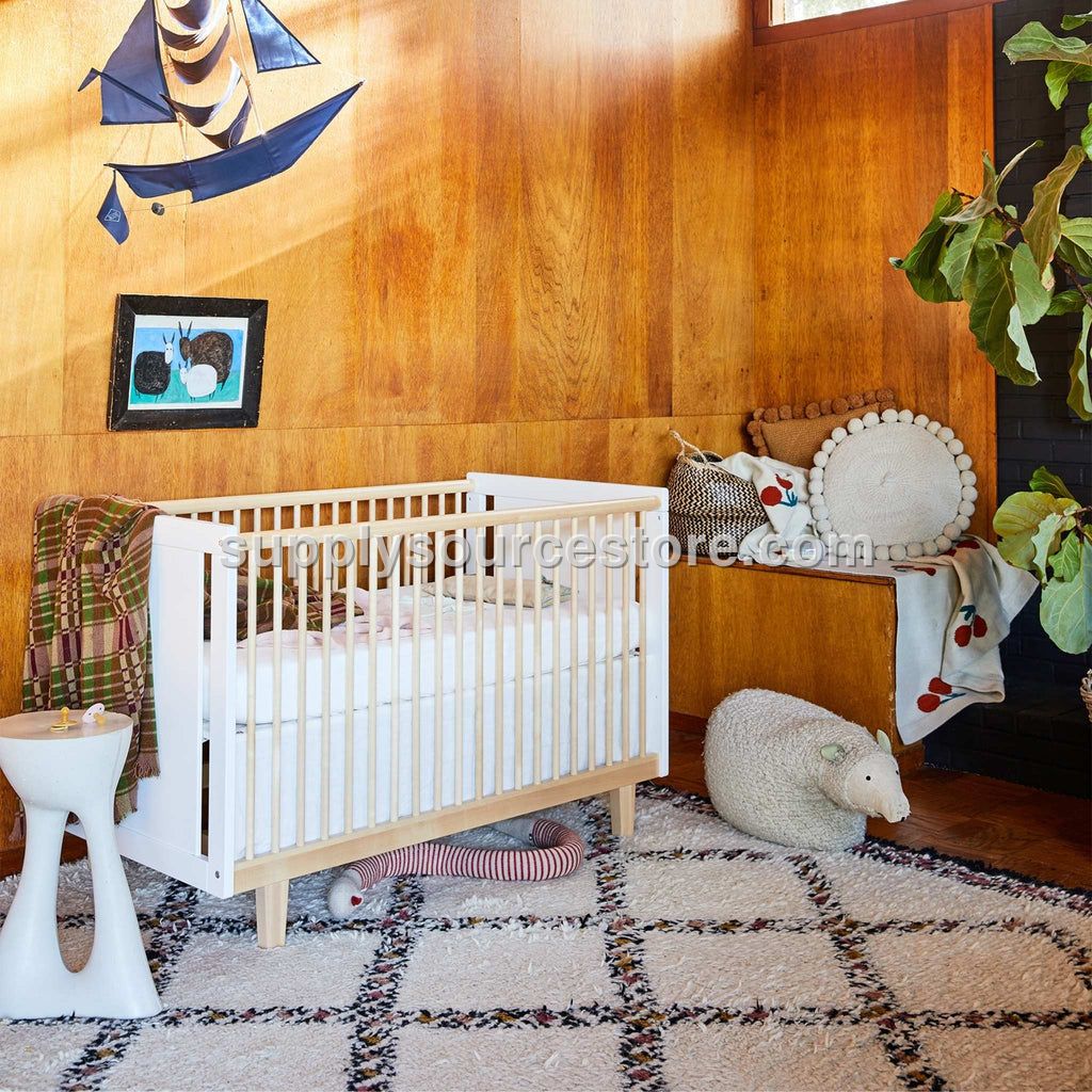Rhea Cot Bed - White/Birch