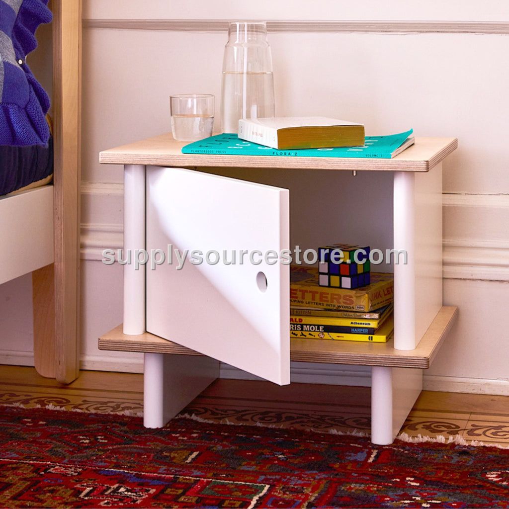 Modern Library Bedside Table - Birch