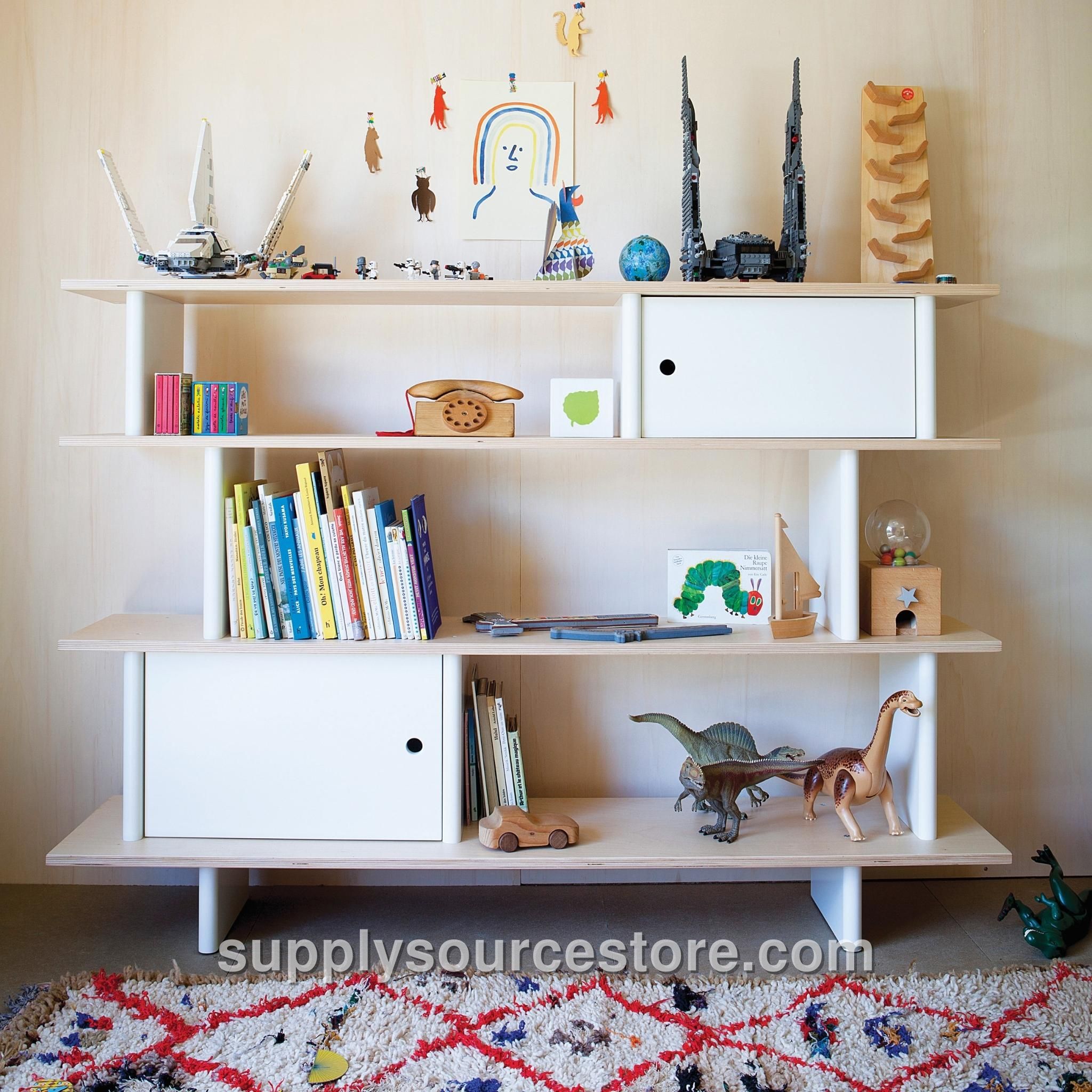 Mini Library - White/Birch