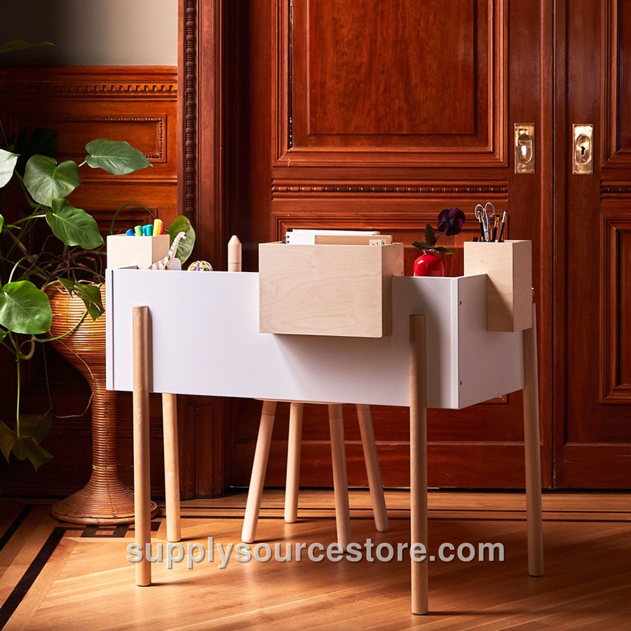 Brooklyn Desk - White/Birch