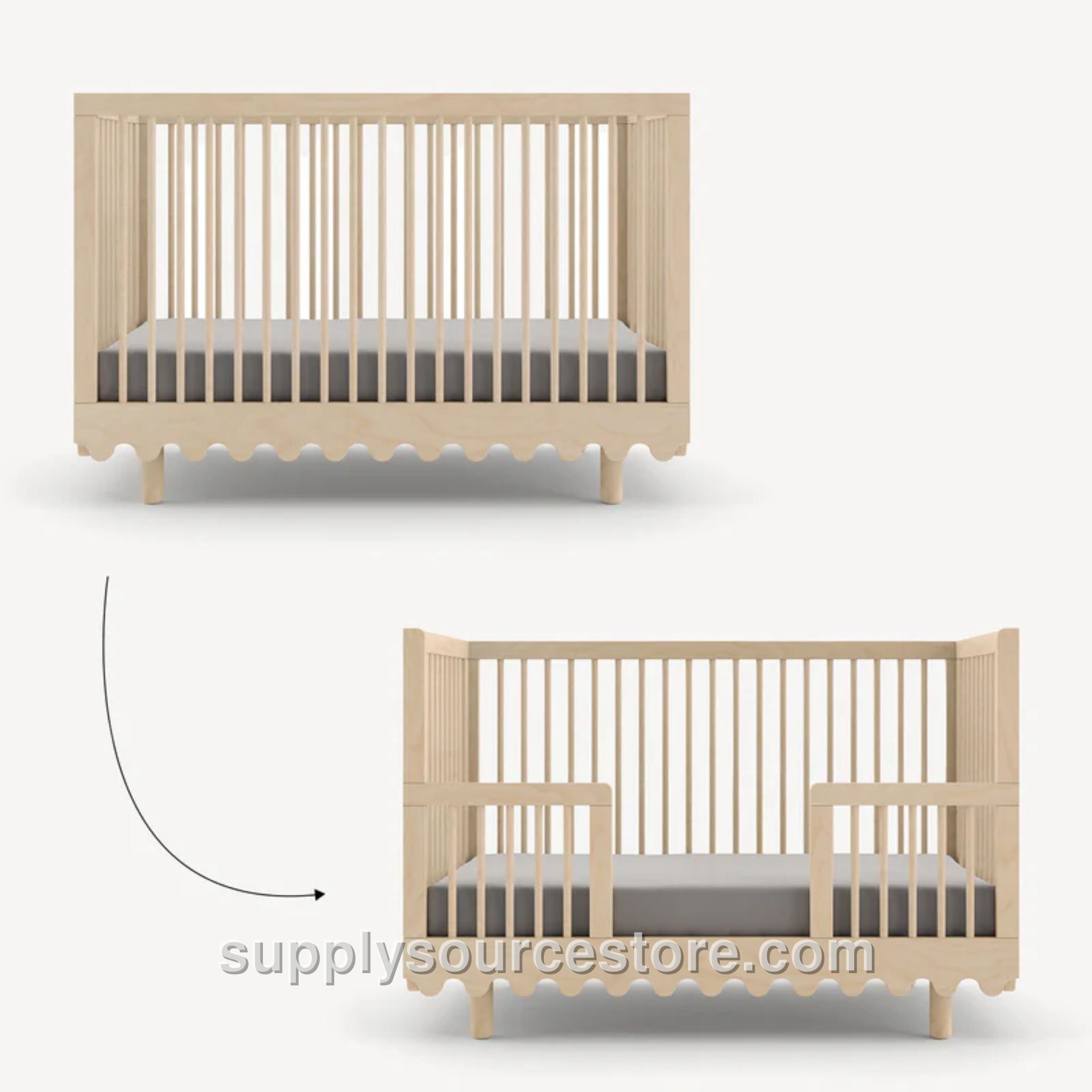 Moss Cot Bed Conversion Kit - Birch
