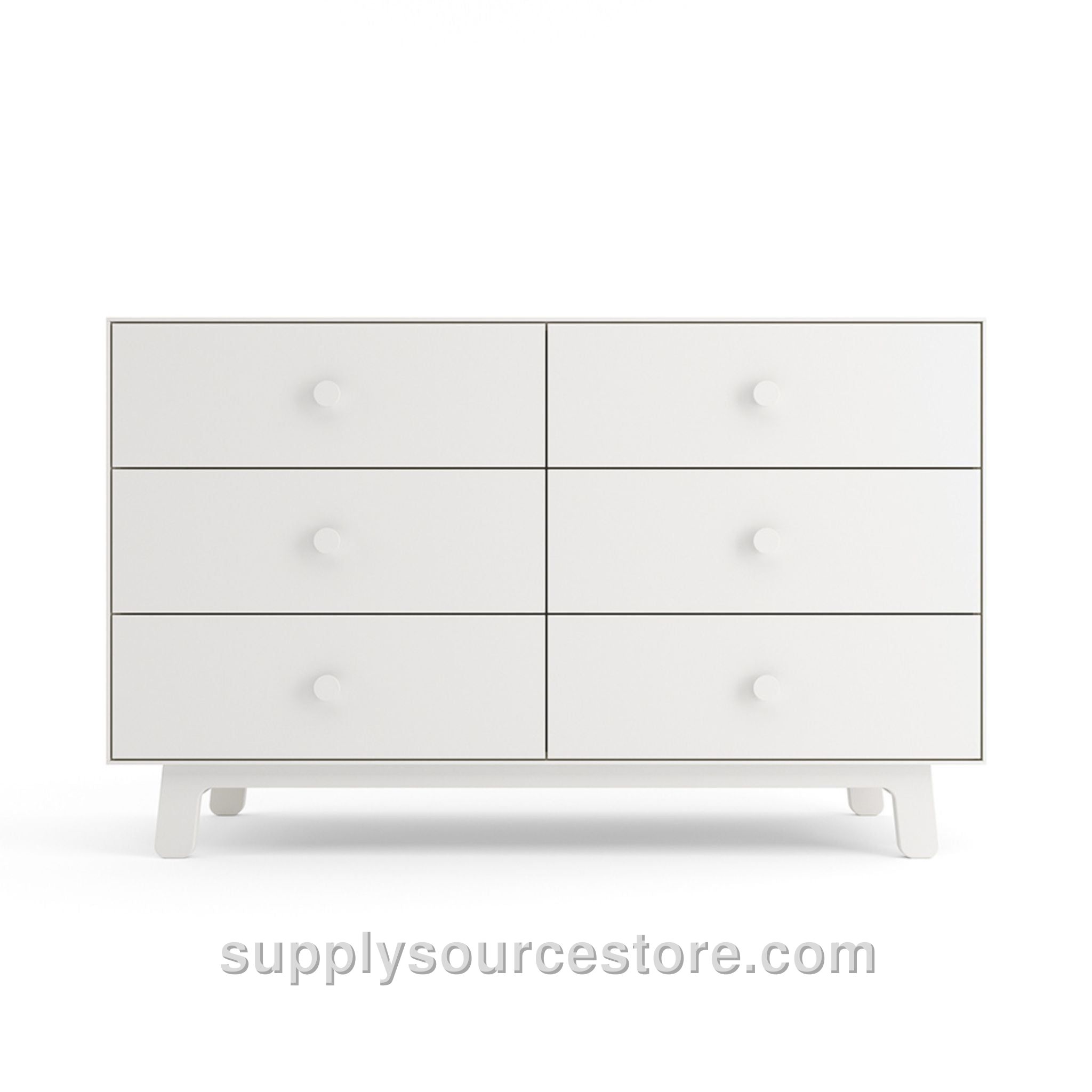 Merlin 6 Drawer Dresser Sparrow - White
