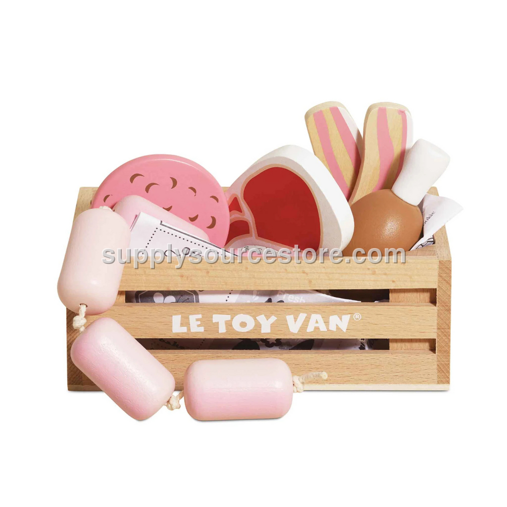 Le Toy Van Butchers Meat Wooden Market Crate