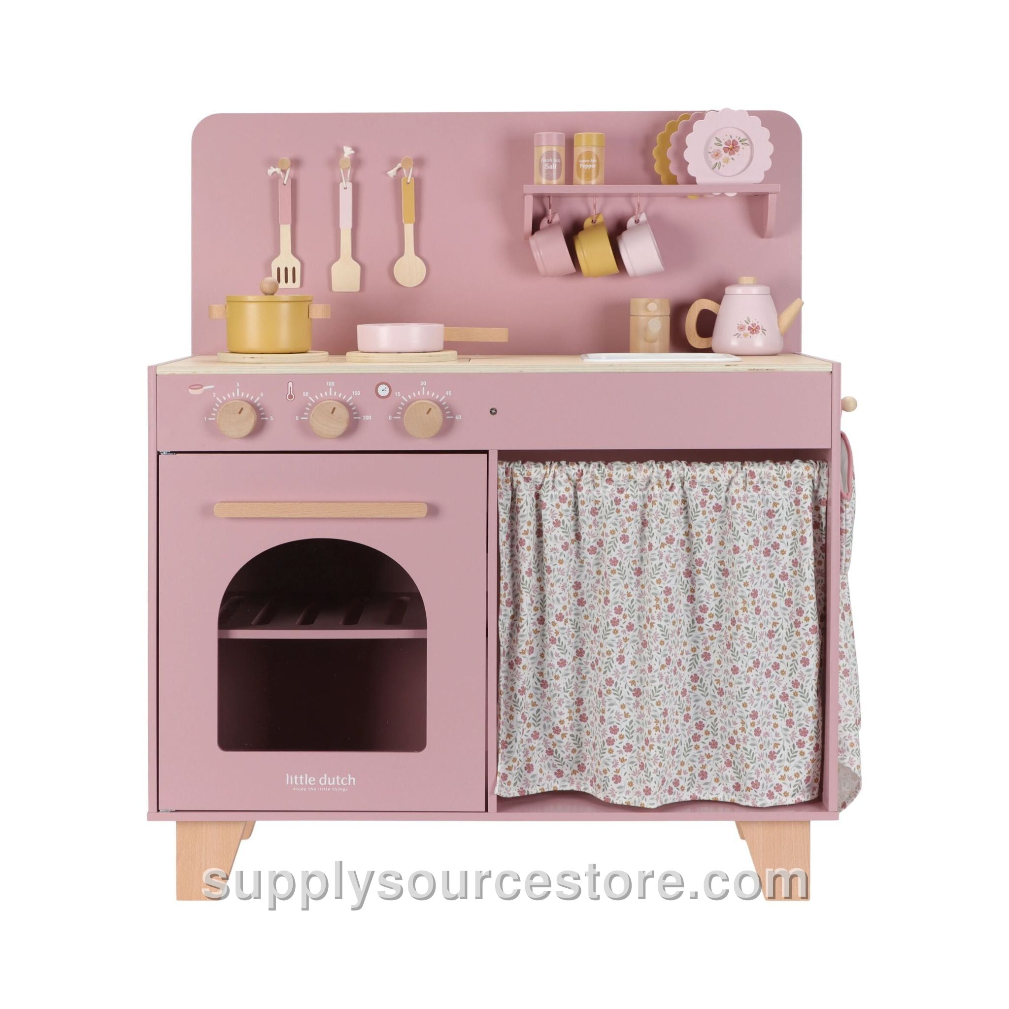Wooden Play Kitchen - Pink