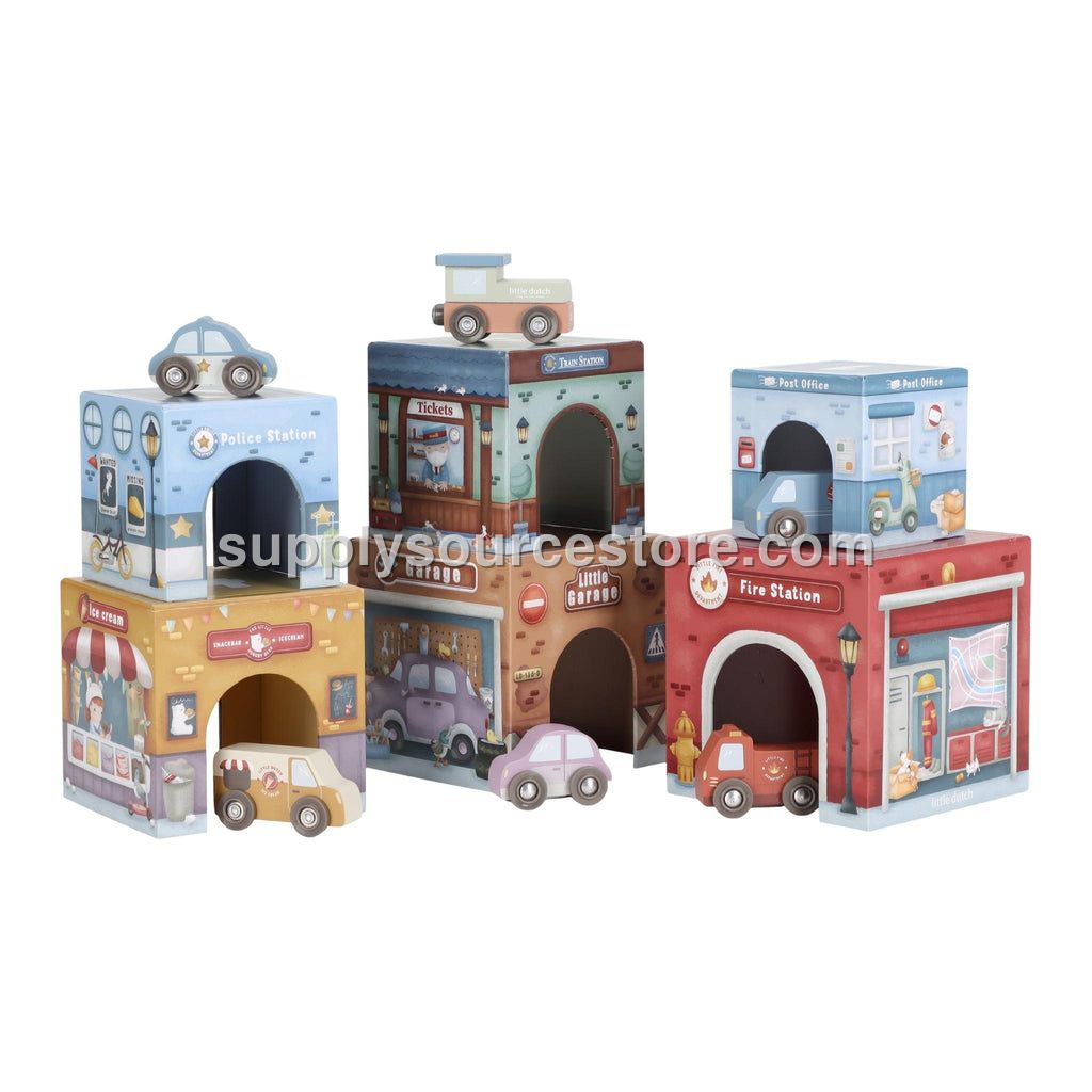 Little Dutch Stacking Blocks With Cars