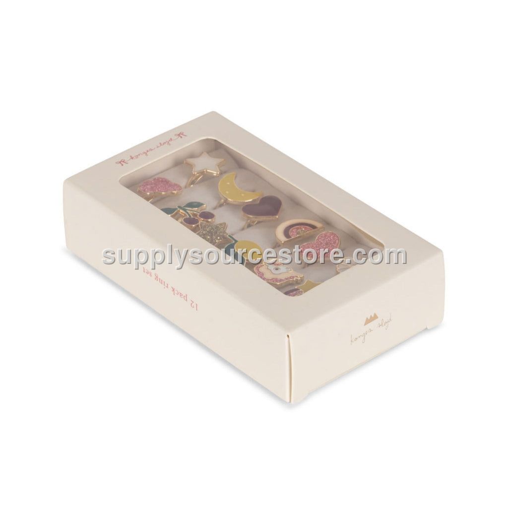 12 Pack Ring Set - White Gift Box