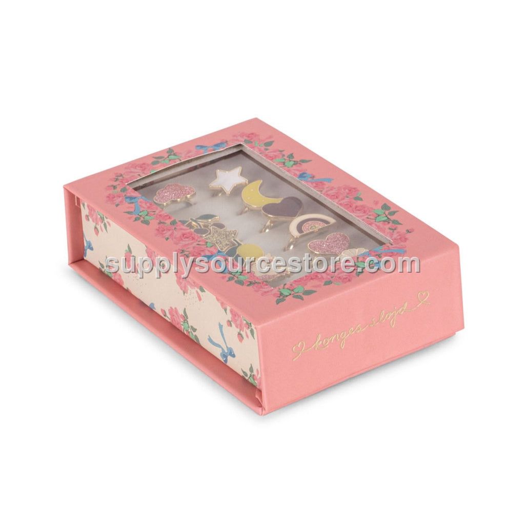 12 Pack Ring Set - Pink Gift Box