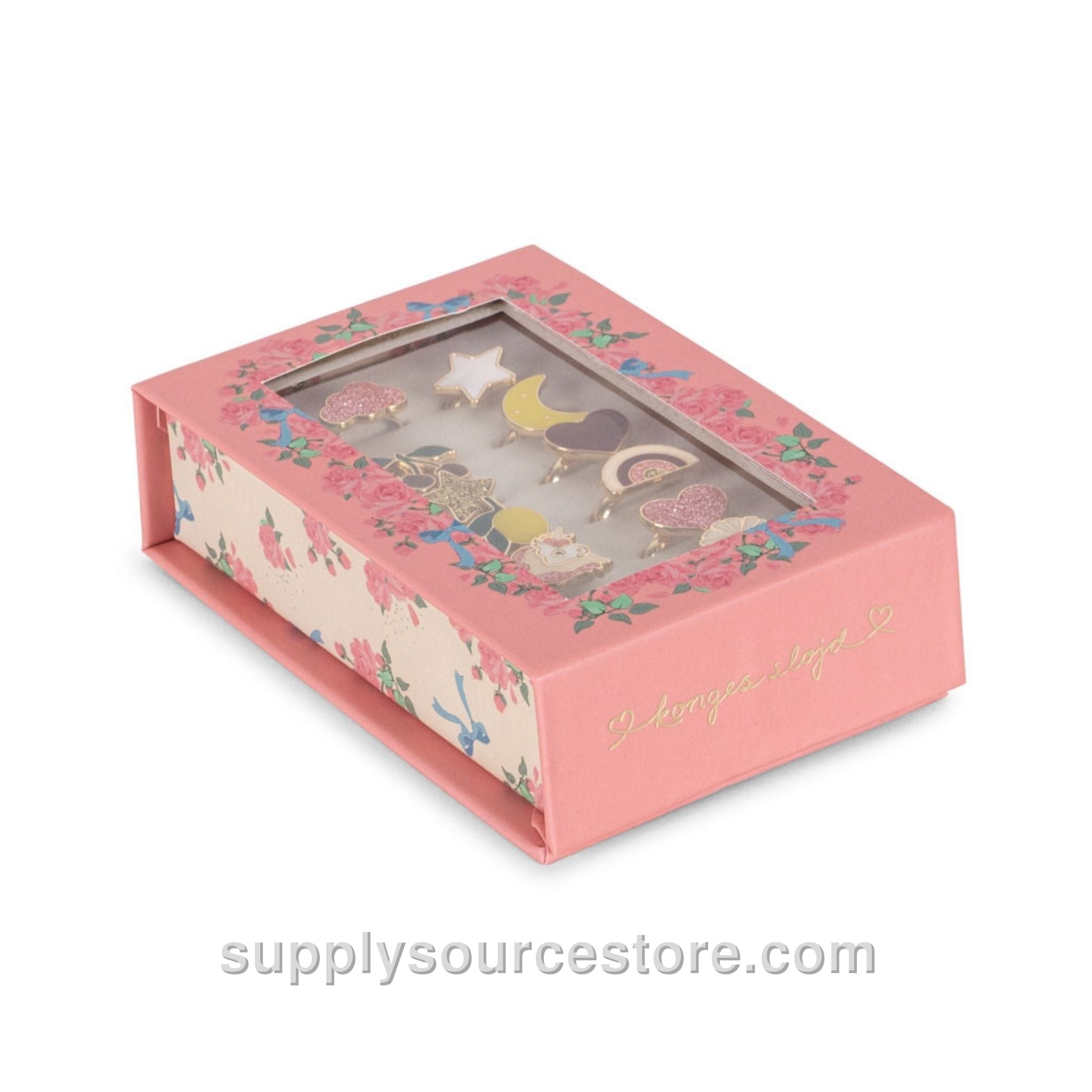Konges Slojd 12 Pack Ring Set - Pink Gift Box