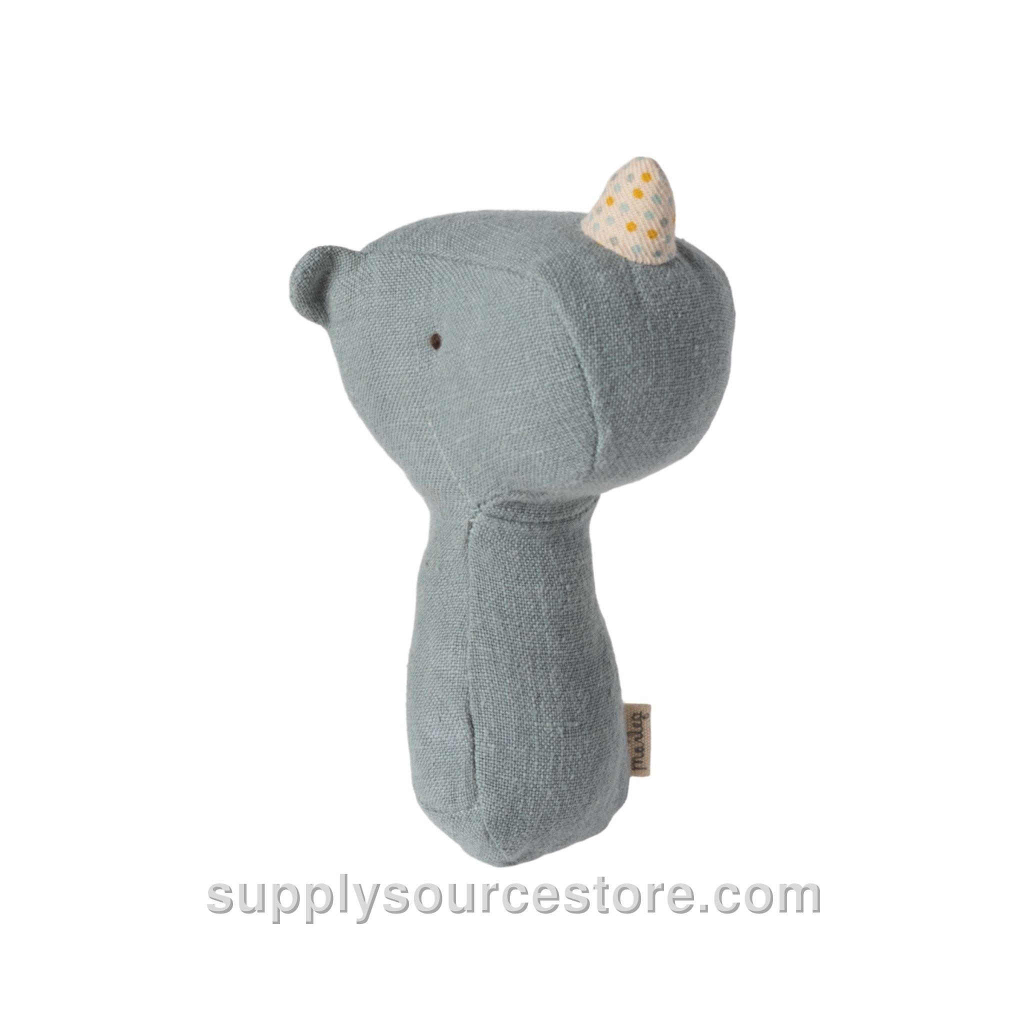 Lullaby Friends Rhino Rattle - Dusty blue
