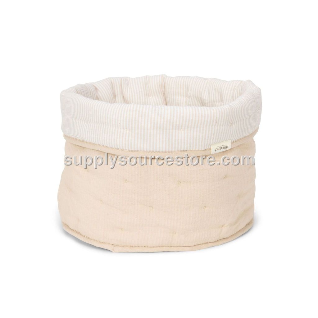 Little Dutch Storage Basket - Pure Soft Beige Stripe