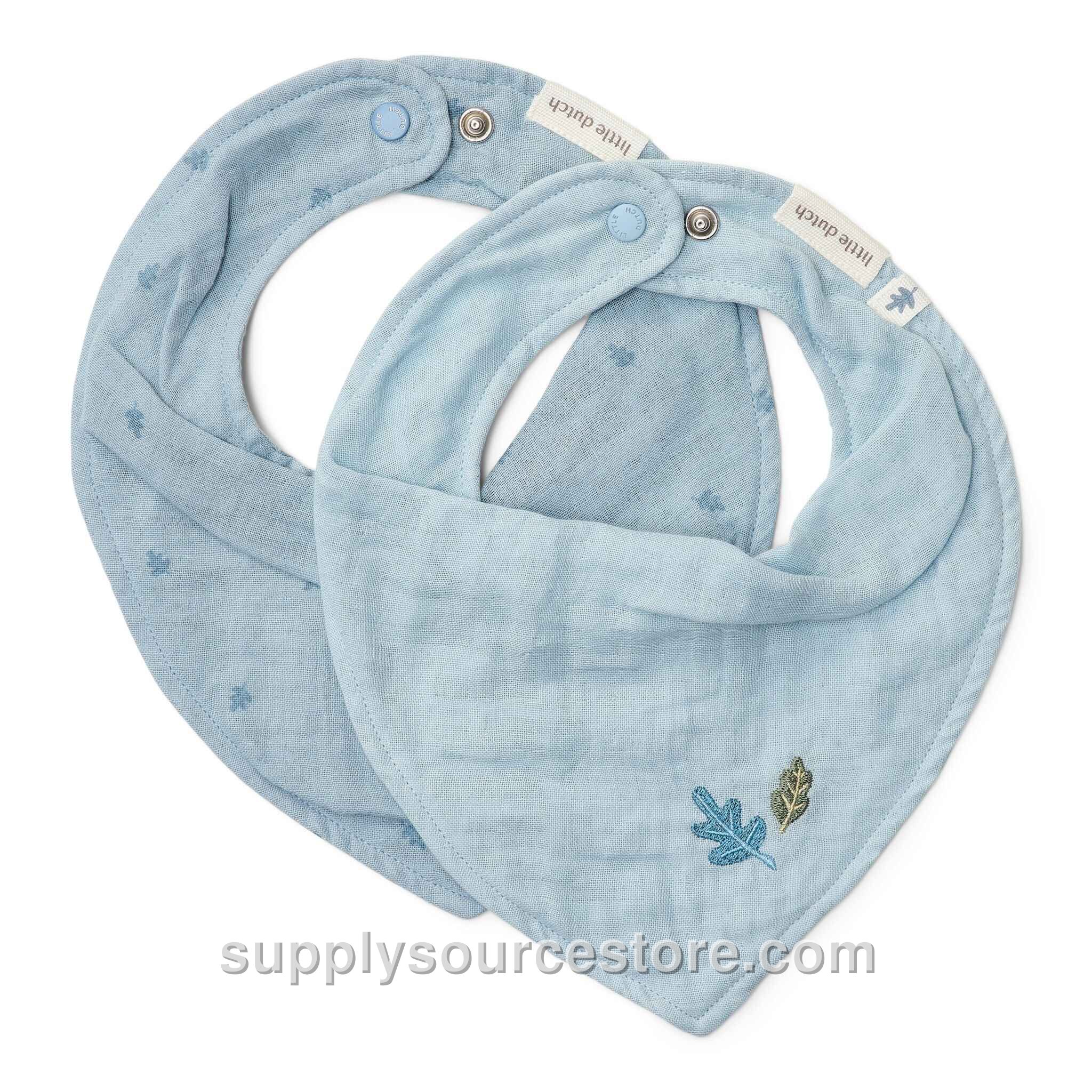 Bandana Bib Set Of 2 - Pure Denim Blue