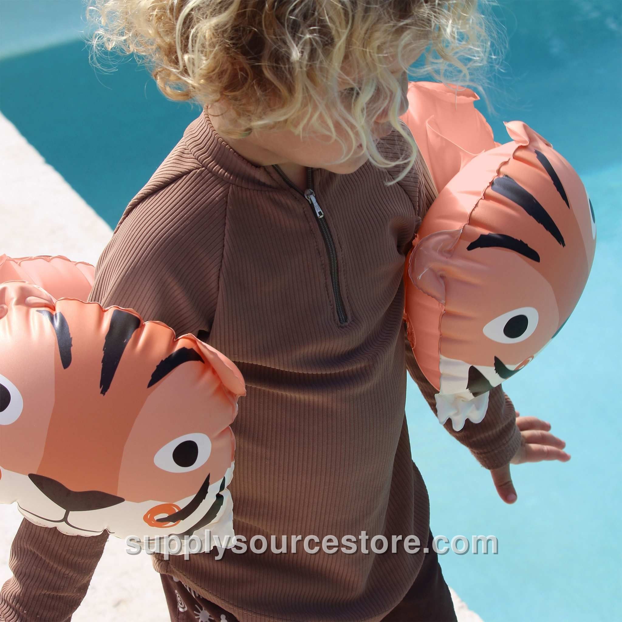 Tino The Tiger Inflatable Arm Bands - Clay