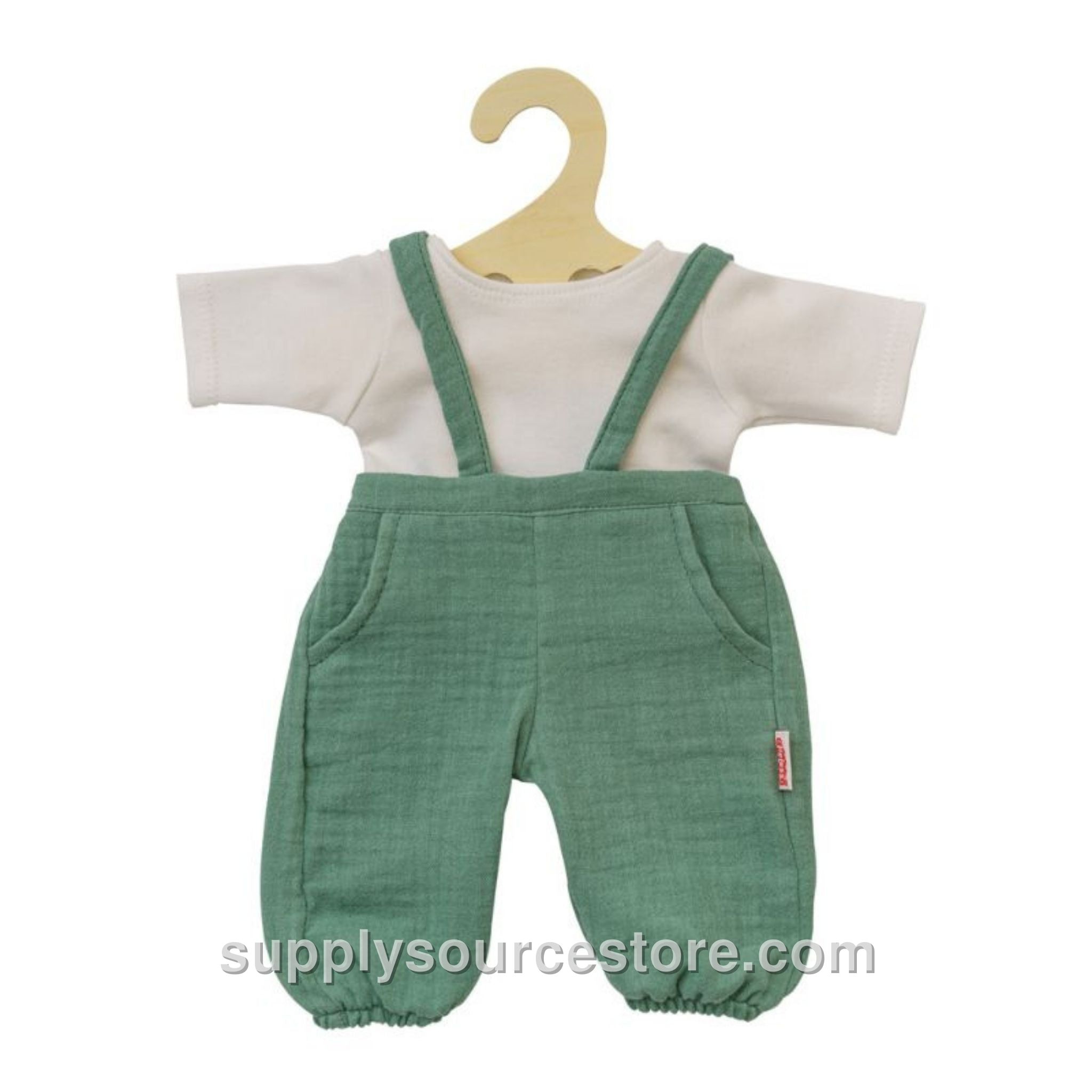 Doll Dungaree Set - Sage Green