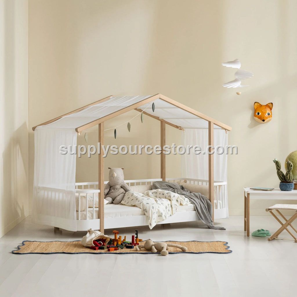 Oliver Furniture Wood Original House Bed - White/Oak