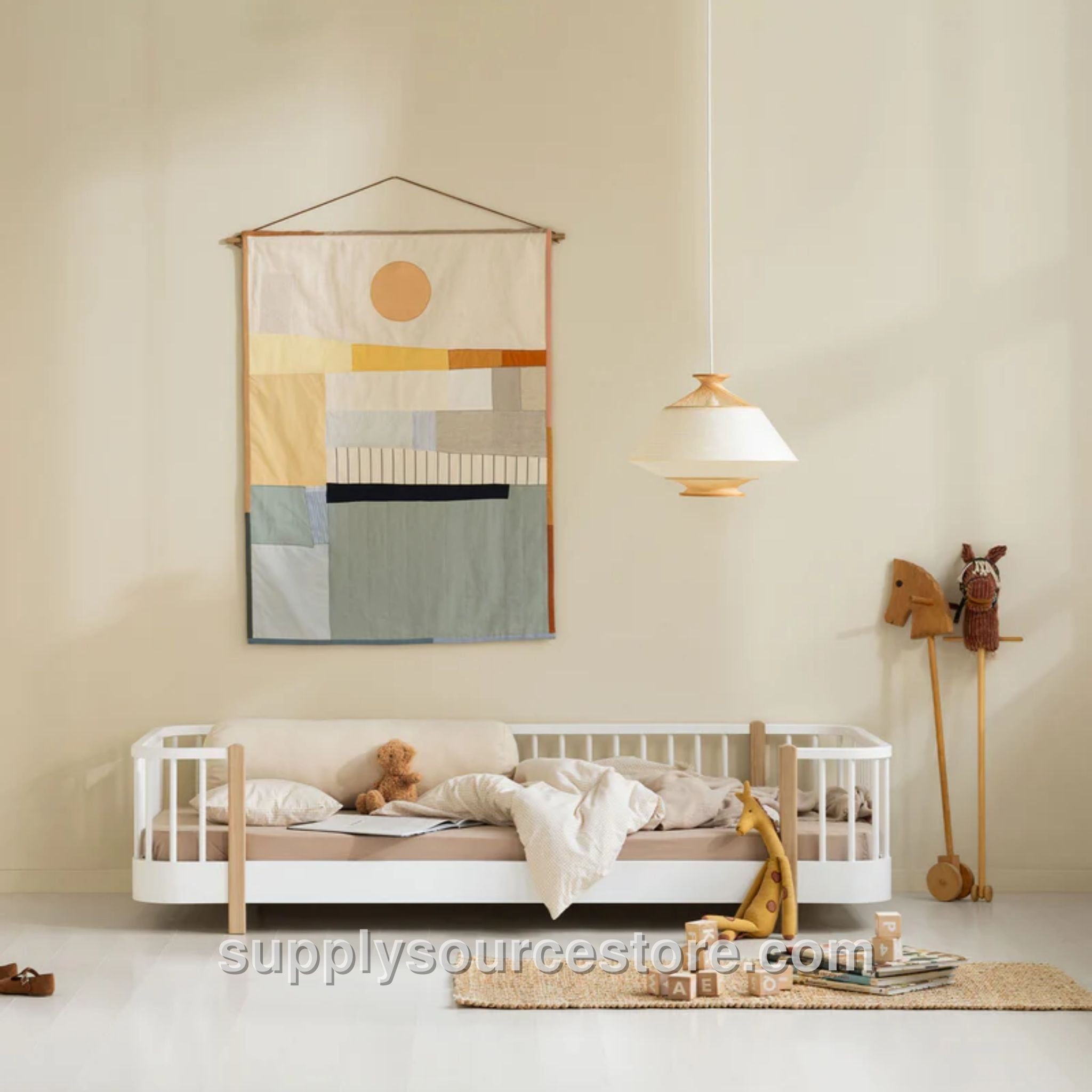 Wood Original Floor Bed - White/Oak
