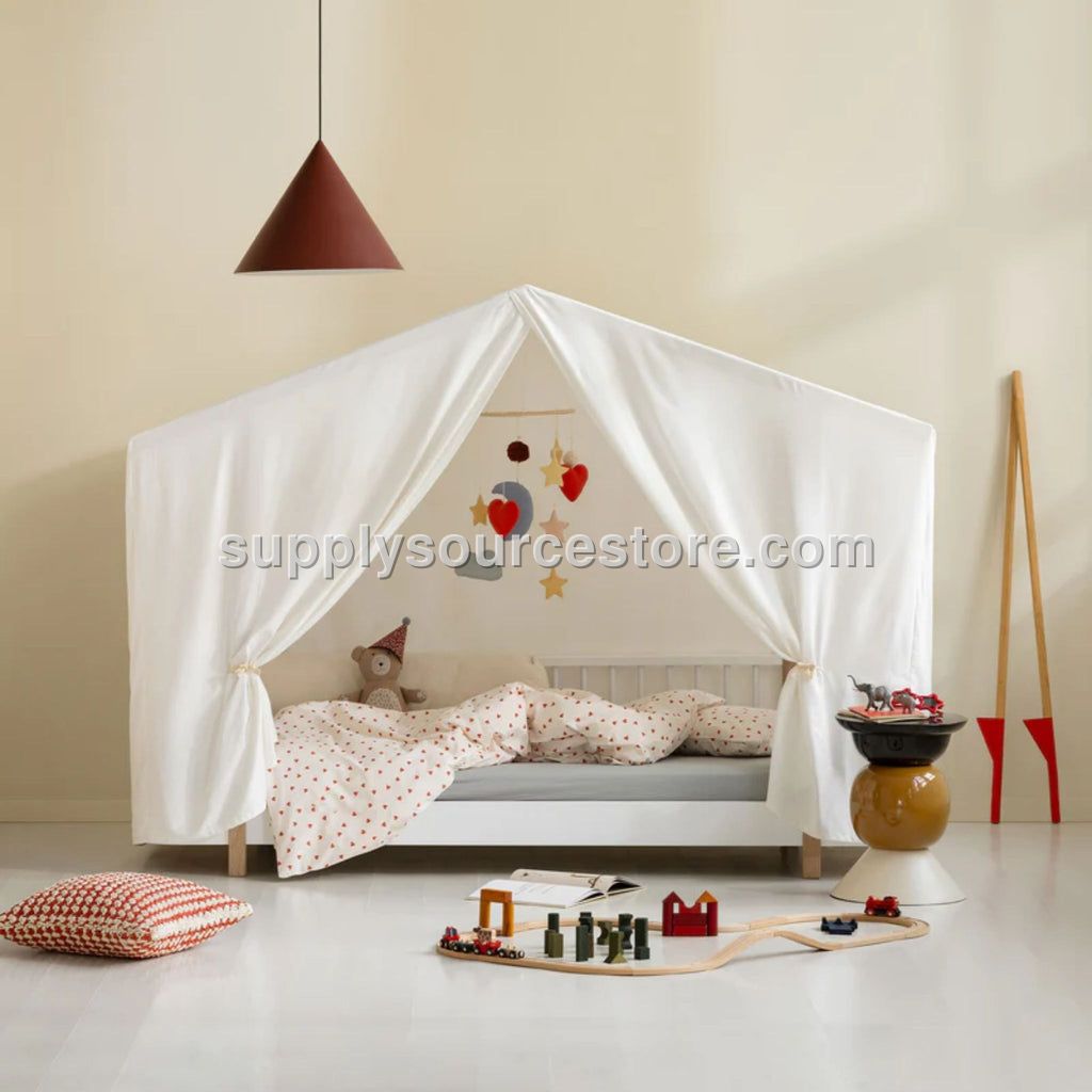 Oliver Furniture Wood Original House Bed Tent - White