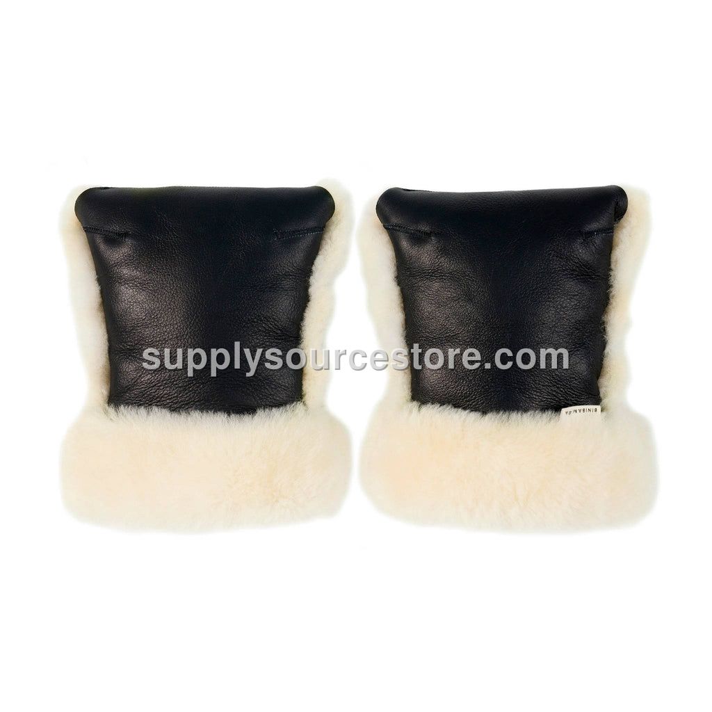 Binibamba Sheepskin Buggy Mittens - Milk
